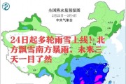 24日起多轮雨雪上线！北方飘雪南方暴雨，未来三天一目了然