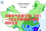 冷暖空气正面交锋！3月1—3日北方暴雪南方暴雨同时在线