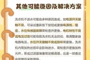 洗衣机不会自动下水的解决方法（如何处理洗衣机无法正常排水的问题）