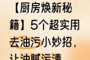 如何有效处理厨房抽油烟机油渍（去除厨房抽油烟机上的顽固油渍的方法与技巧）