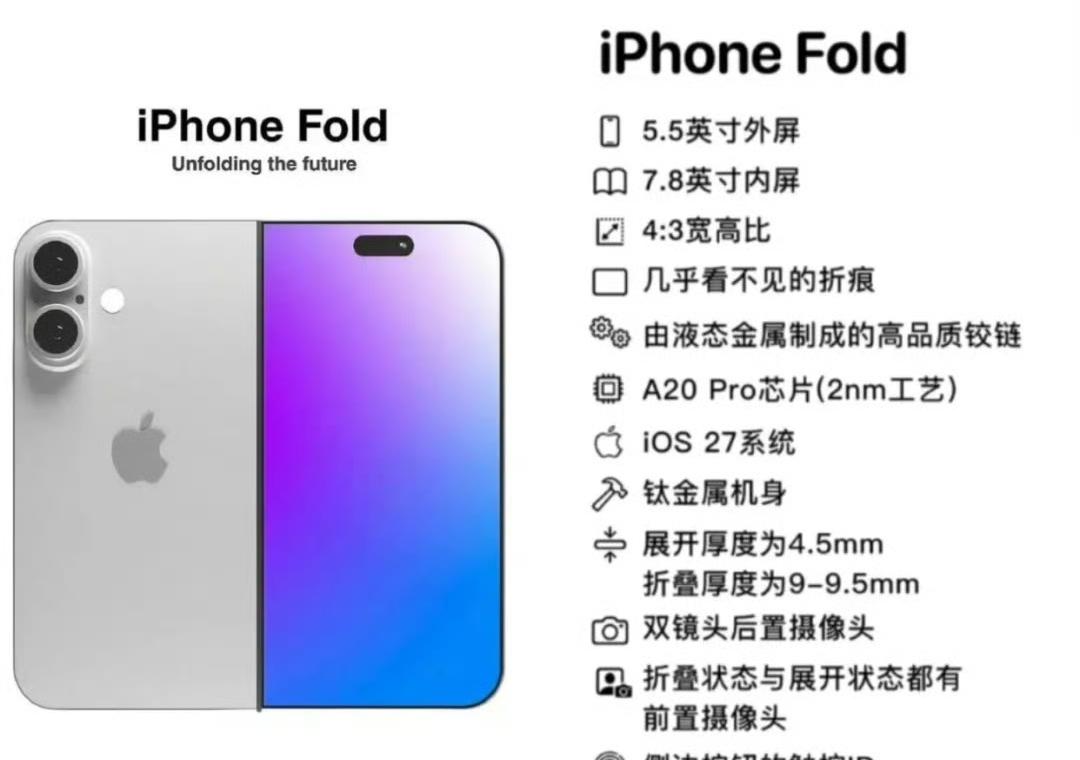 值得等待！iPhone首款折叠屏提前曝光，科技感十足