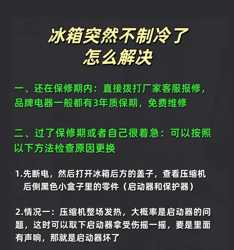 冰箱不制冷怎么办（教你轻松应对冰箱失效的问题）